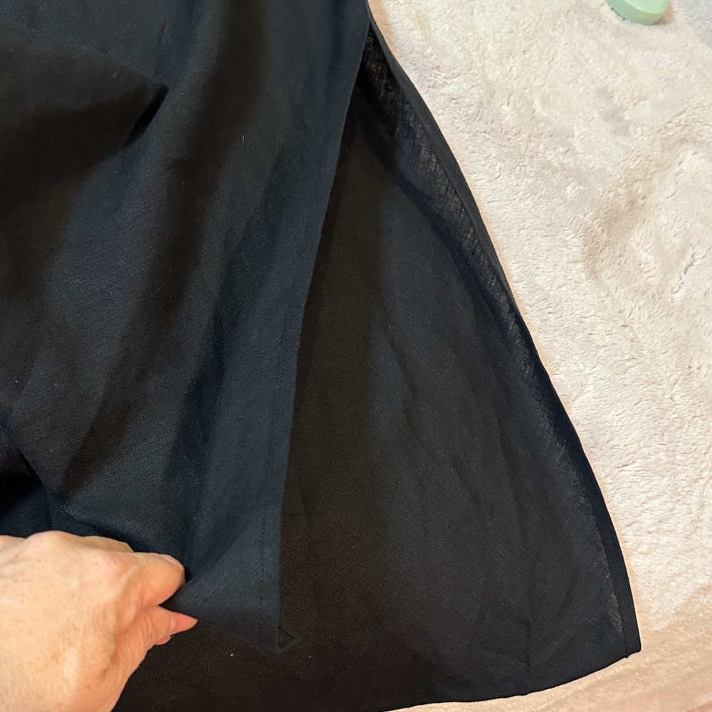 NWT J. Crew Classic Black Linen Skirt - Picture 4 of 6